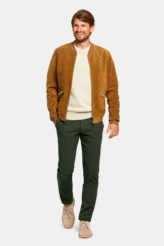 Fairways * The Coolerdays dark green heavy stretch cotton men's trousers | MR MARVIS