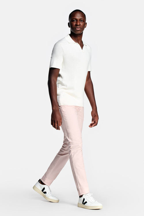 light pink stretch cotton men's trousers | MR MARVIS