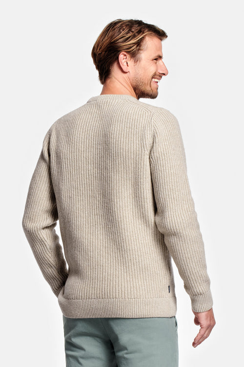 beige men's knitted jumper | MR MARVIS