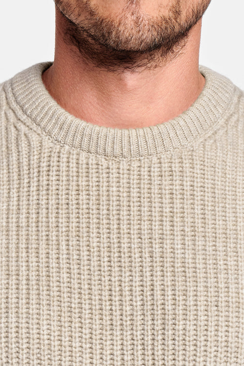 beige men's knitted jumper | MR MARVIS