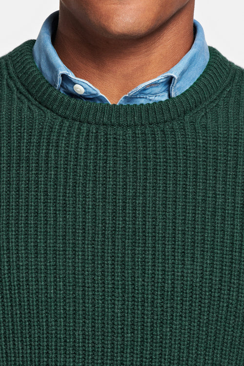 dark green men's knitted jumper | MR MARVIS