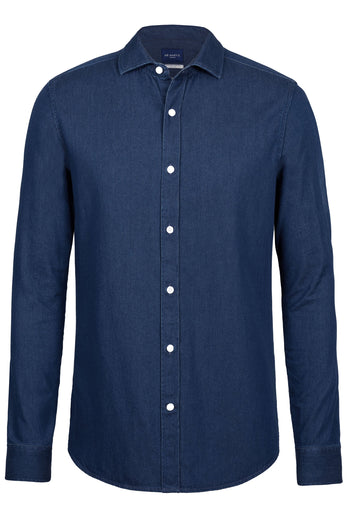 dark blue men's denim shirt | MR MARVIS