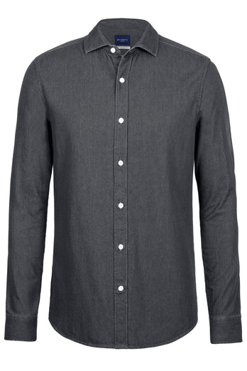 dark grey men's denim shirt | MR MARVIS